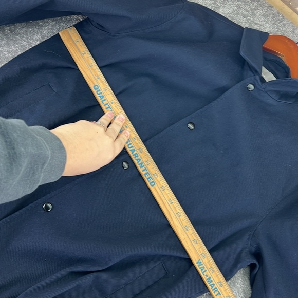 NWT Vince Button Up Jacket Coat Blue Womens Size S Cotton Blend Snap Button - Picture 6 of 12